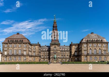 Cortile principale del Palazzo di Christiansborg, Copenaghen, Danimarca, Europa Foto Stock