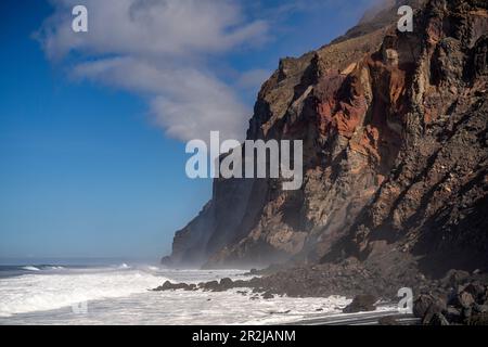 Spiaggia Playa del Inglés, Valle Gran Rey, la Gomera, Isole Canarie, Spagna Foto Stock