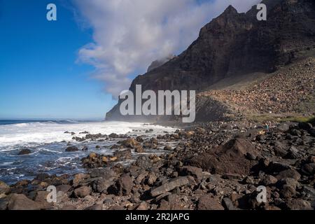 Spiaggia Playa del Inglés, Valle Gran Rey, la Gomera, Isole Canarie, Spagna Foto Stock