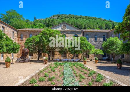 Abbazia di Sainte-Marie de Fontfroide, Narbonne Aude, Languedoc-Roussillon, Occitanie, Languedoc-Roussillon-Midi-Pirenei, Francia Foto Stock