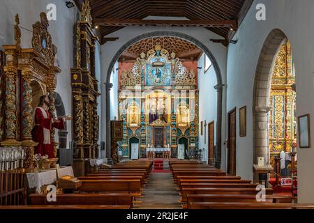 Interno della chiesa di Ermita de San Juan Bautista Puerto de la Cruz, Tenerife, Isole Canarie, Spagna Foto Stock