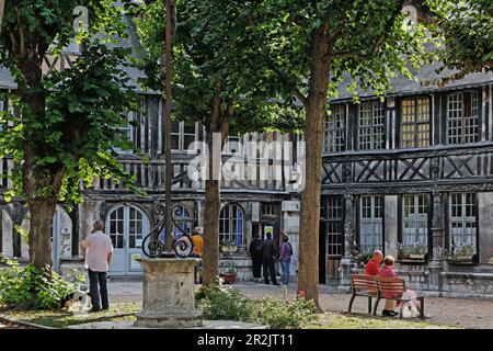 Plague-Ossuary San Maclou, Rouen, Seine-Maritime, Normandia, Francia Foto Stock