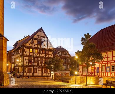 Schmalkalden, cantiere, Chiesa di San Giorgio, historicum, museo della figura di stagno Foto Stock