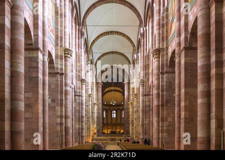 Speyer, Cattedrale Chiesa di Santa Maria e Santo Stefano, interno Foto Stock