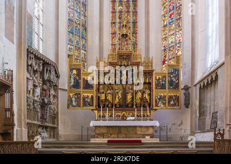 Rothenburg ob der Tauber, San Jakobus, altare maggiore, altare dei dodici messaggeri Foto Stock