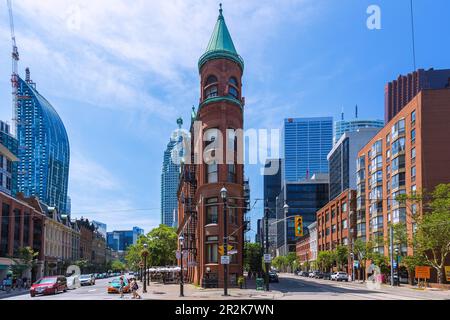 Toronto, Gooderham Building, Flat Iron Building Foto Stock