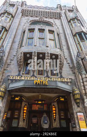 Amsterdam, Teatro Pathé Tuschinski, ingresso, facciata Foto Stock