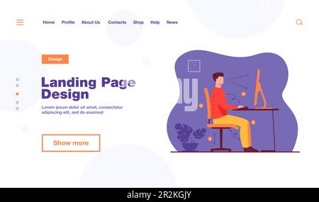 Istruzioni per la posa corretta durante il lavoro d'ufficio Illustrazione Vettoriale