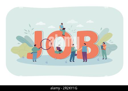 Uomini d'affari in cerca di lavoro Illustrazione Vettoriale