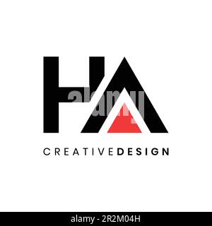 Creativa lettera astratta ha logo disegno illustrazione vettoriale Illustrazione Vettoriale