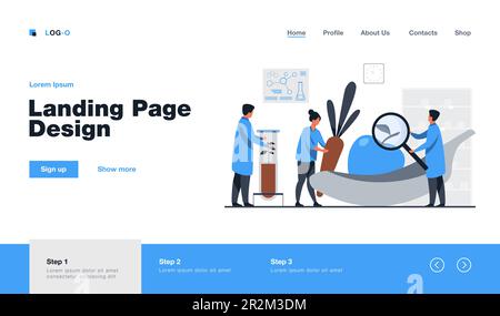 Scienziati di biologia che fanno ricerca sui frutti Illustrazione Vettoriale