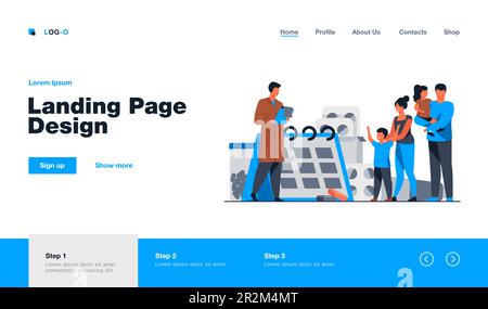 Medico prescrivendo la droga alla famiglia felice Illustrazione Vettoriale