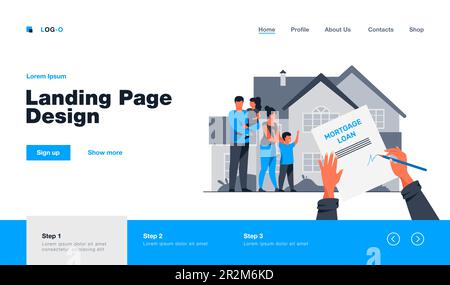 Casa felice di acquisto della famiglia Illustrazione Vettoriale