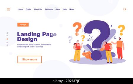 Persone penose che fanno domande frequenti Illustrazione Vettoriale