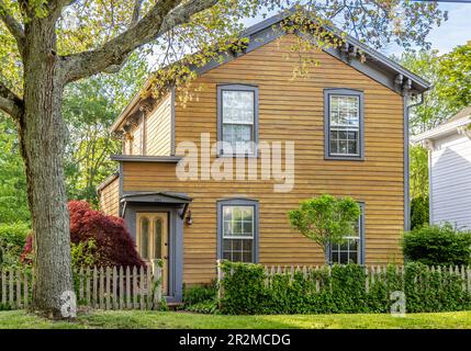 Bella casa vecchia a 261 strada principale a Sag Harbor, NY Foto Stock