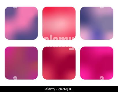 Set di Trend Vibrant Gradient. Disegno vettoriale di sfondo Illustrazione Vettoriale