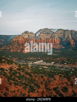 Vista dall'aeroporto Mesa di Sedona, Arizona Foto Stock