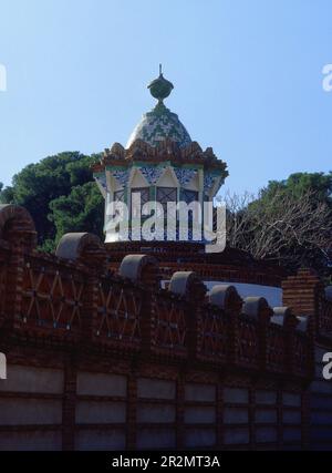 TRAGALUZ. Autore: ANTONI GAUDI (1852-1926). Ubicazione: FINCA GUELL. Barcellona. SPAGNA. Foto Stock