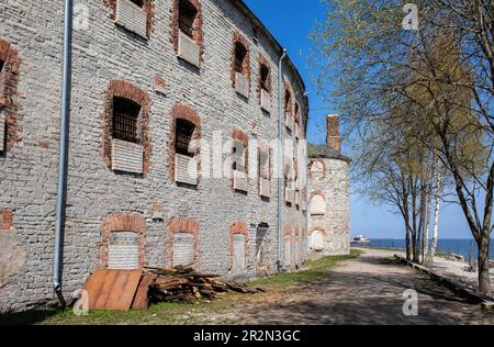 Carcere di Patarei (Patarei vangla), noto anche come Fortezza del Mare di Patarei e carcere centrale di Tallinn (Tallinna Keskvangla) a Tallinn, Estonia Foto Stock