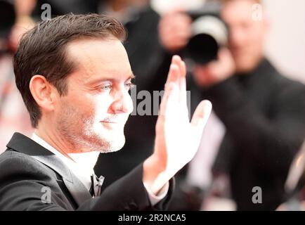 Cannes, Cannes, Francia. 20th maggio, 2023. L'attore TOBEY MAGUIRE partecipa alla proiezione e all'evento "red carpet" del film "Killers of the Flower Moon", diretto da Martin Scorsese, che sarà presentato fuori concorso, durante il 76th° festival annuale di Cannes al Palais des Festivals il 20 maggio 2023 a Cannes. (Credit Image: © Alexandra Fechete/ZUMA Press Wire) SOLO PER USO EDITORIALE! Non per USO commerciale! Foto Stock