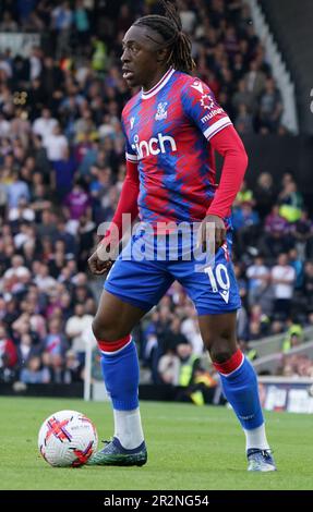 LONDRA, INGHILTERRA - MAGGIO 20: Eberechi Eze di Crystal Palace durante la partita della Premier League tra Fulham FC e Crystal Palace a Craven Cottage il 20 Maggio 2023 a Londra, Regno Unito. (Foto di MB Media) Foto Stock