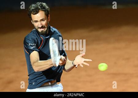 Roma, Italia. 20th maggio, 2023. Daniil Medvedev di Russia durante la semifinale contro Stefanos Tsitsipas di Grecia al torneo di tennis Internazionale BNL d'Italia al Foro Italico di Roma il 20th maggio 2023. Credit: Insidefoto di andrea staccioli/Alamy Live News Foto Stock