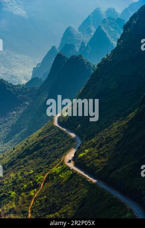 Vista panoramica della provincia di ha Giang, Vietnam Foto Stock