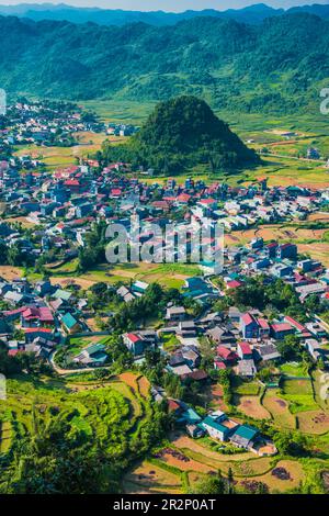 Porta del cielo di Quan Ba nella provincia di ha Giang, Vietnam Foto Stock