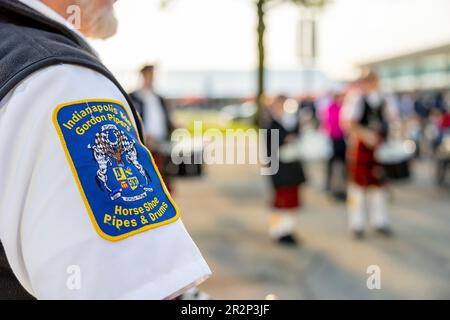 Indianapolis, IN, Stati Uniti. 20th maggio, 2023. I Gordon Pipers si esibiscono prima che i team INDYCAR si qualificino per l'Indianapolis 500 a Indianapolis, NEGLI Stati Uniti. (Credit Image: © Walter G. Arce Sr./ZUMA Press Wire) SOLO PER USO EDITORIALE! Non per USO commerciale! Foto Stock