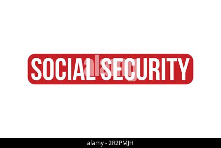 Vettore timbro di gomma di sicurezza sociale Illustrazione Vettoriale