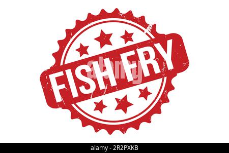 Fish Fry Rubber Stamp Seal Vector Illustrazione Vettoriale