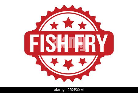 Fish Fry Rubber Stamp Seal Vector Illustrazione Vettoriale