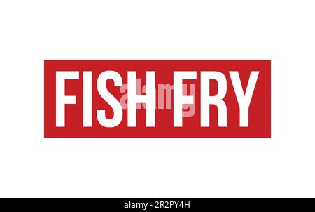 Fish Fry Rubber Stamp Seal Vector Illustrazione Vettoriale