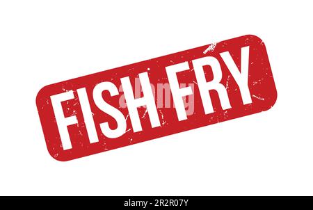 Fish Fry Rubber Stamp Seal Vector Illustrazione Vettoriale