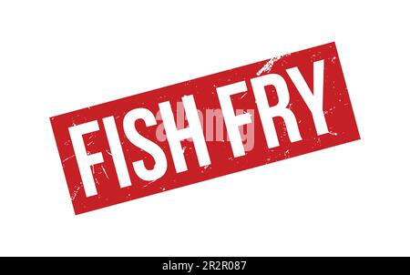 Fish Fry Rubber Stamp Seal Vector Illustrazione Vettoriale