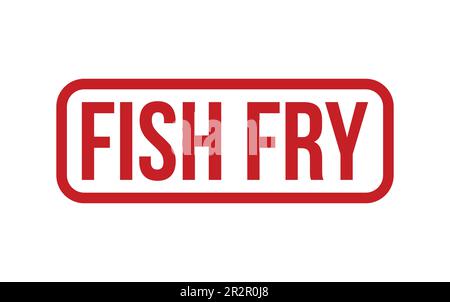 Fish Fry Rubber Stamp Seal Vector Illustrazione Vettoriale