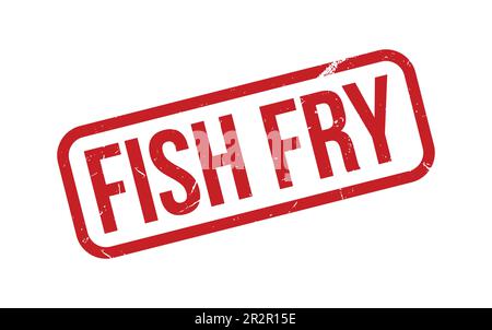 Fish Fry Rubber Stamp Seal Vector Illustrazione Vettoriale