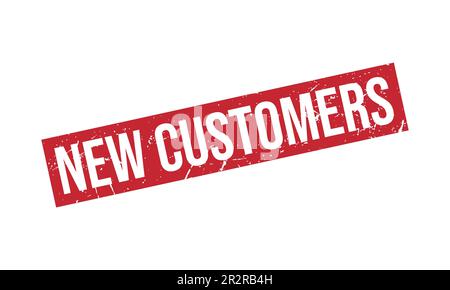 Nuovi clienti vettore guarnizione timbro in gomma Illustrazione Vettoriale