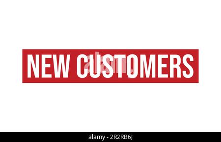 Nuovi clienti vettore guarnizione timbro in gomma Illustrazione Vettoriale