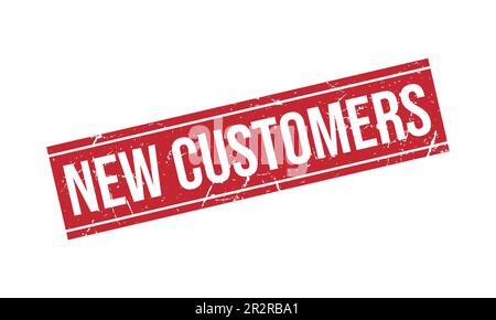 Nuovi clienti vettore guarnizione timbro in gomma Illustrazione Vettoriale