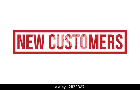 Nuovi clienti vettore guarnizione timbro in gomma Illustrazione Vettoriale