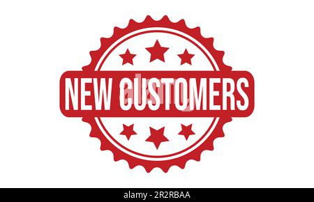Nuovi clienti vettore guarnizione timbro in gomma Illustrazione Vettoriale