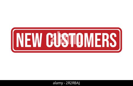 Nuovi clienti vettore guarnizione timbro in gomma Illustrazione Vettoriale