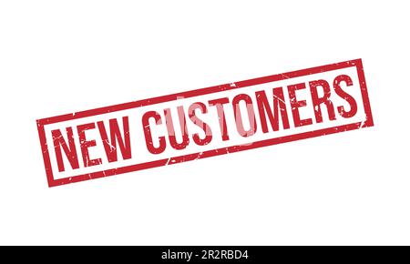 Nuovi clienti vettore guarnizione timbro in gomma Illustrazione Vettoriale