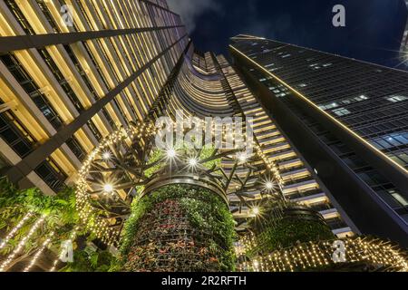 Trump Tower, Gramercy Residences, Century City, gli edifici più alti delle Filippine, lo skyline dei grattacieli di Makati, Poblacion, la moderna Manila, Asia Foto Stock