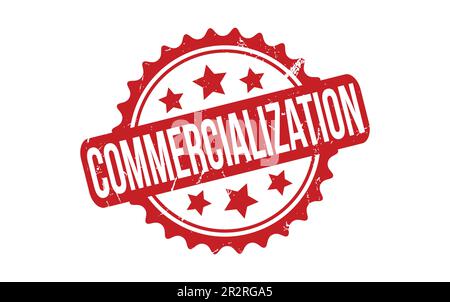 Vettore di guarnizione di timbro di gomma di commercializzazione Illustrazione Vettoriale