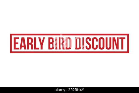 Early Bird Discount gomma grunge timbro vettore Illustrazione Vettoriale