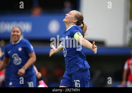 Londra, Regno Unito. 21st maggio, 2023. Londra, 21st 2023 maggio: Durante il gioco della Super League delle donne di Barclays fa tra Chelsea e Arsenal a Kingsmeadow, Londra, Inghilterra. (Pedro Soares/SPP) Credit: SPP Sport Press Photo. /Alamy Live News Foto Stock