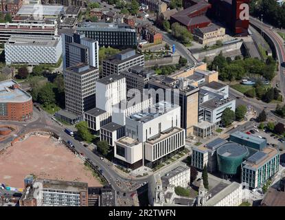 Vista aerea di Leeds Beckett University Foto Stock