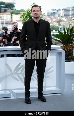 Cannes, Francia. 21st maggio, 2023. Leonardo DiCaprio ha fotografato durante la foto di Killers of the Flower Moon come parte del Festival Internazionale del Cinema di Cannes 76th al Palais des Festivals di Cannes, Francia Foto di Julie Edwards/Alamy Live News Foto Stock